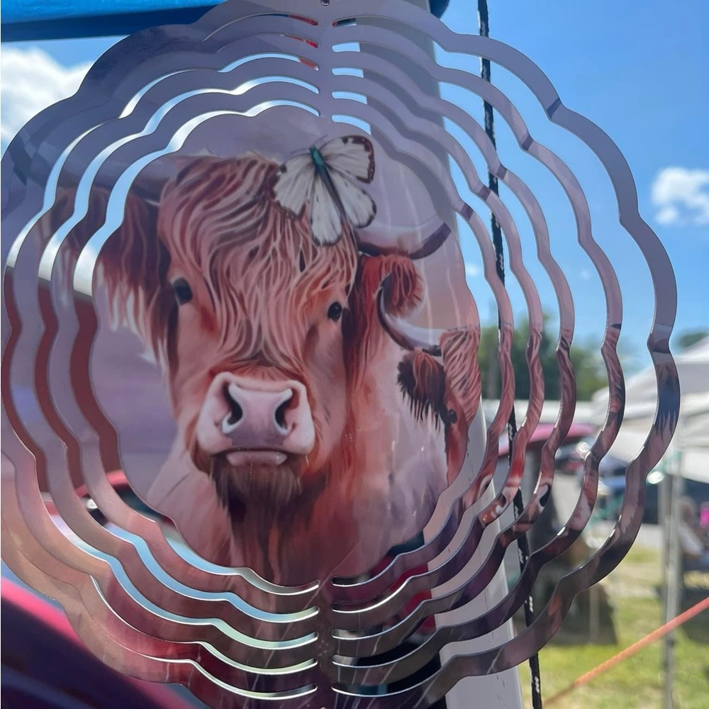 Long hair cow wind spinner